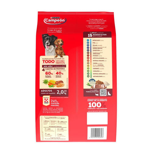 CAMPEON Adulto Todo Tamaño Carne 2 kg