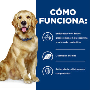 Hill´s Prescription Diet j/d Cuidado de las Articulaciones, Alimento seco para Perros con Sabor a Pollo, Dieta Veterinaria