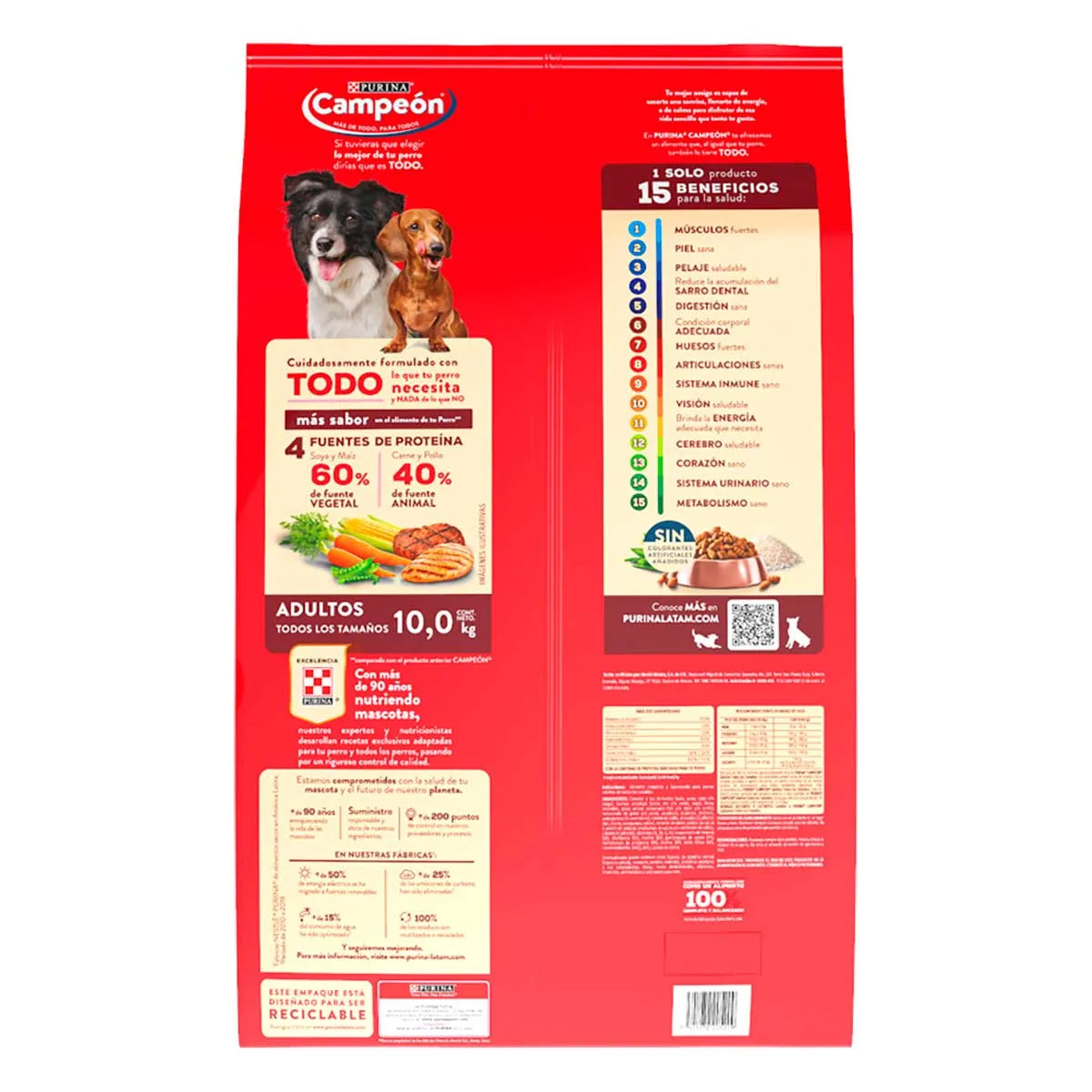 CAMPEON Adulto Todo Tamaño Carne 10 kg