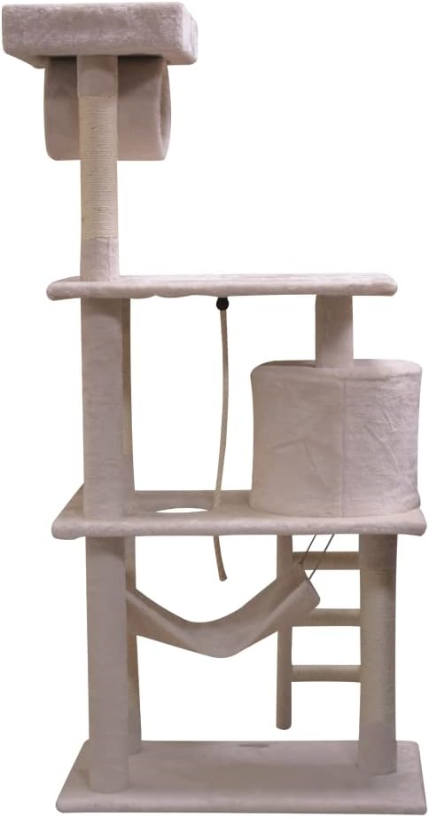 Fancy Pets Mueble/Rascador Marcella para Gato con Casa, Túnel y Mecedora