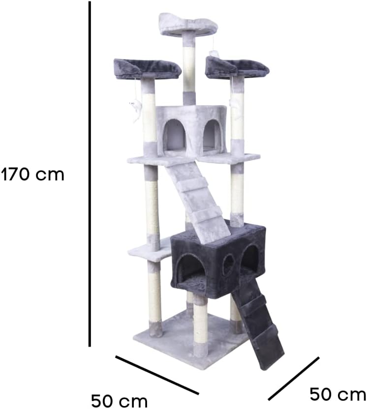 Fancy Pets Mueble/Rascador para Gato Tulum de 170 Centímetros de Altura - Petopia