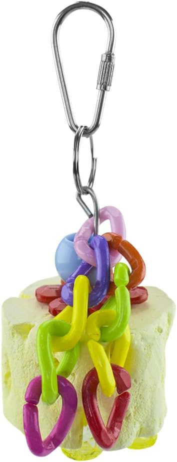RedKite, Juguete Colgante Eslabones de Plástico con Calcio para Aves Pequeñas
