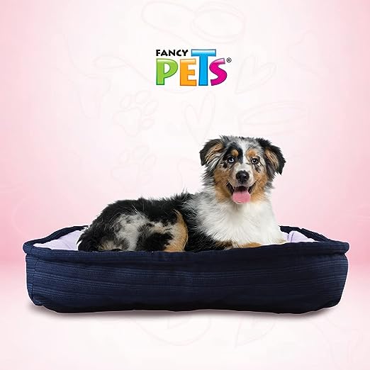 Fancy Pets Cama Económica Rectangular Suave y Resistente Para Perro (Telas Surtidas) - Petopia