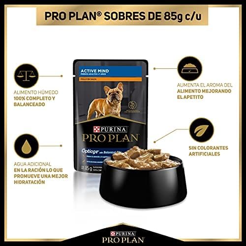 PROPLAN POUCHES PERRO SENIOR ACTIVE MIND CAJA CON 24 PIEZAS
