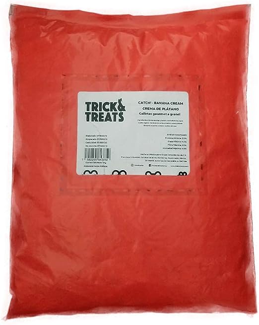 Trick & Treats Catch! - Galletas con Sabor de Crema de platano - (corazon chico), 1 kg - Petopia