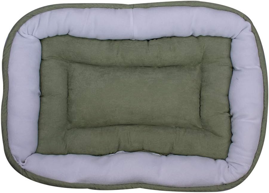Fancy Pets Cama Económica Rectangular Suave y Resistente Para Perro (Telas Surtidas) - Petopia