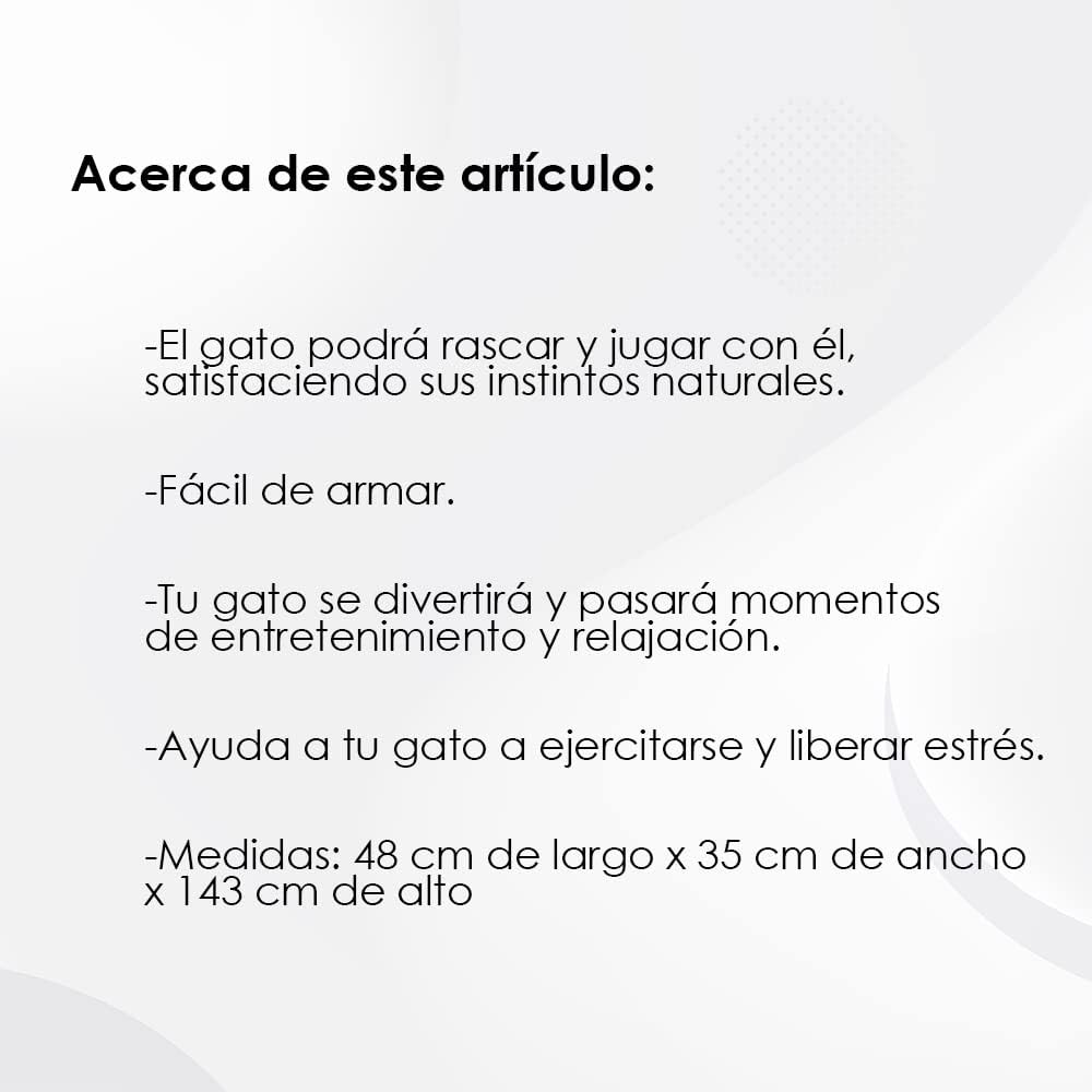 Fancy Pets Mueble/Rascador para Gato Tripoli de 143 Centímetros de Altura - Petopia