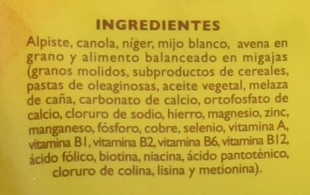 RedKite, Mezcla de Semillas Para Loritos y Ninfas 500 gramos