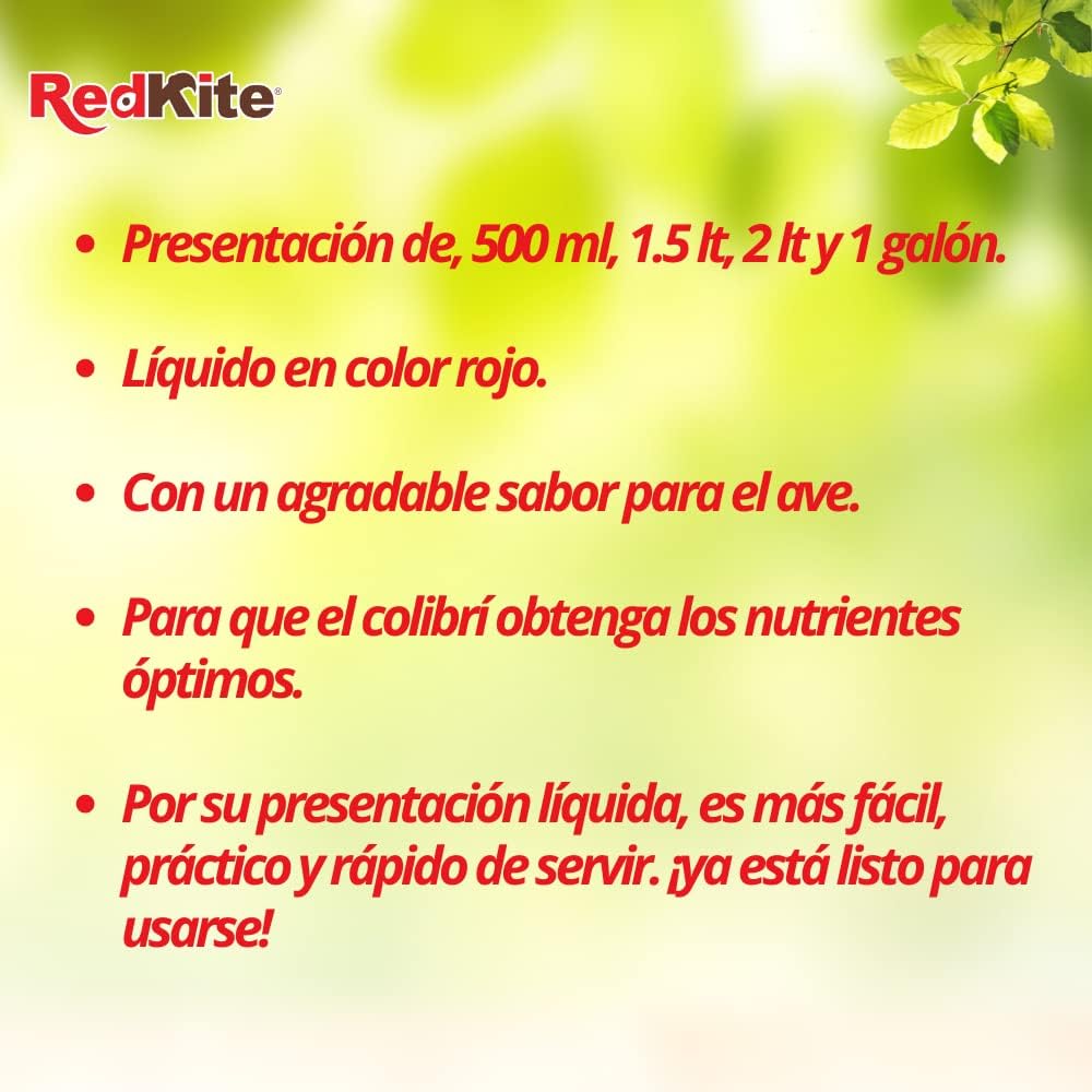 RedKite Néctar Líquido para Colibrís