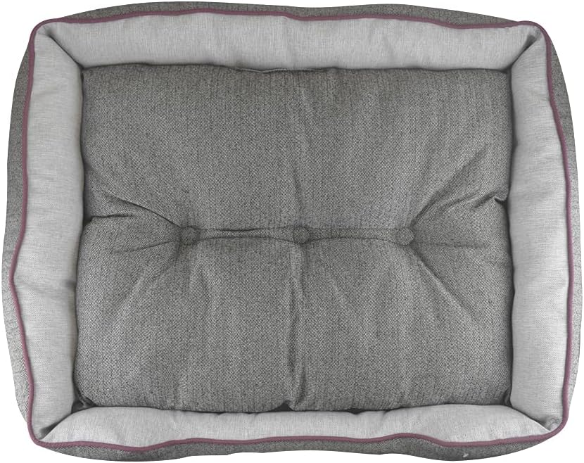 Fancy Pets Cama Chesney para Perro, Resistente, Cojín Removible, Suave y Cómoda, Base impermeble, Fácil de Lavar, Color Gris - Petopia