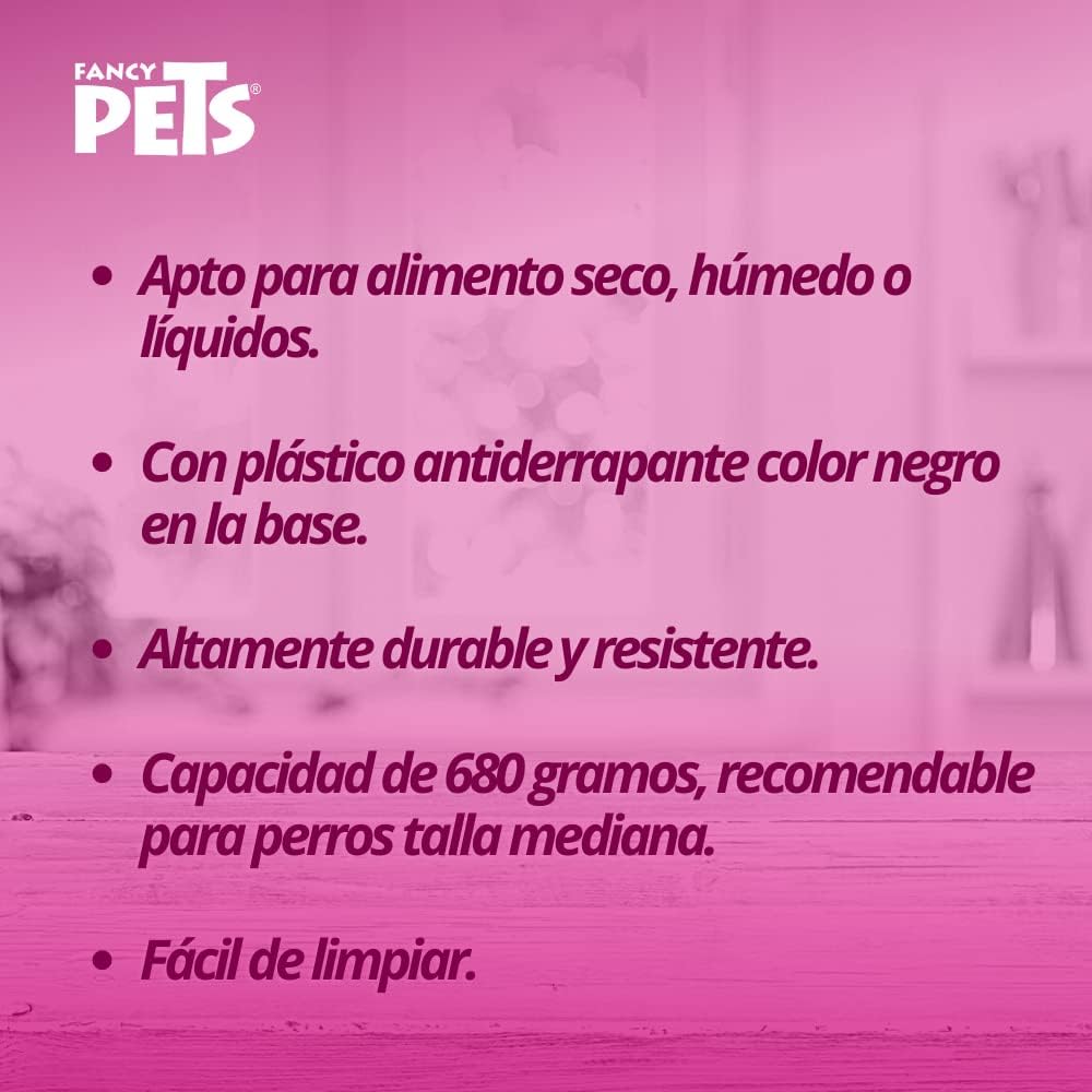 Fancy Pets Plato de Acero Inoxidable para Perro - Petopia