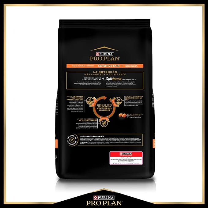 PROPLAN PERRO ADULTO SENSITIVE SKIN CON OPTIDERM RAZA MEDIANA Y GRANDE 17.5 kg