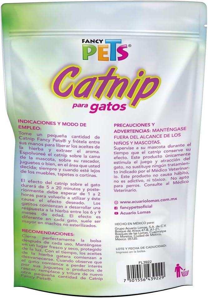 Fancy Pets Catnip para Gato o Hierba Gatera con 28 Gramos - Petopia