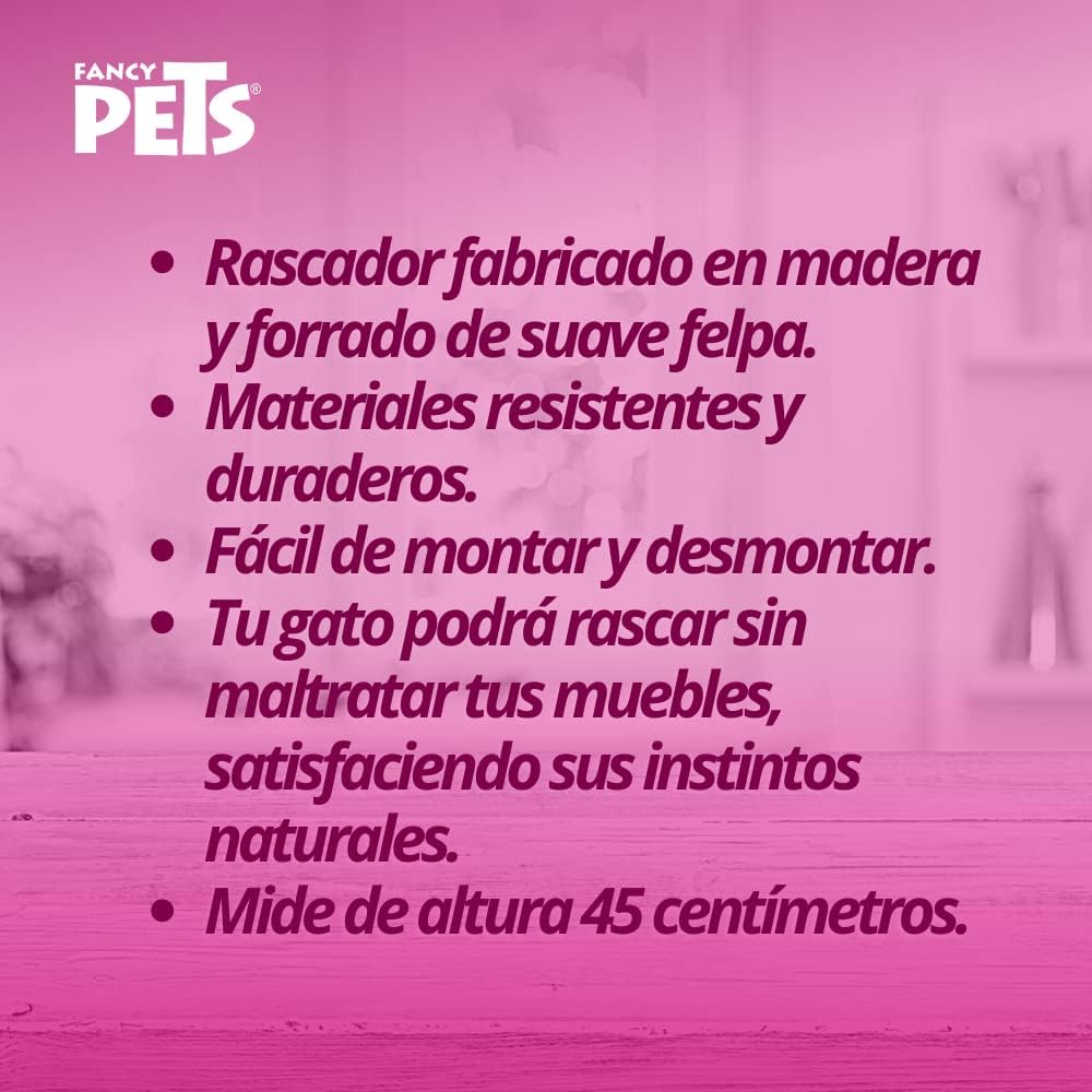 Fancy Pets Mueble/Rascador para Gato Rodas de 45 Centímetros de Altura