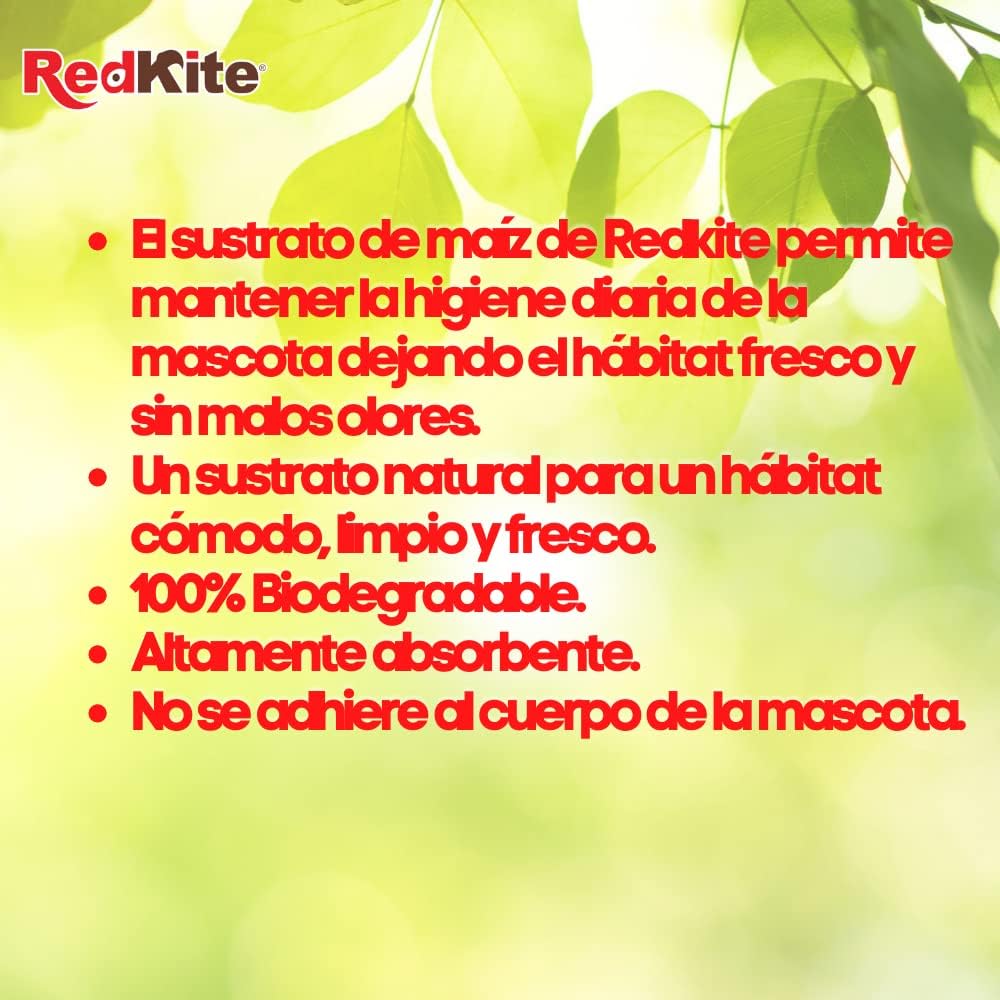 RedKite Sustrato de Maíz para Pequeños Roedores, 5 Kilogramos
