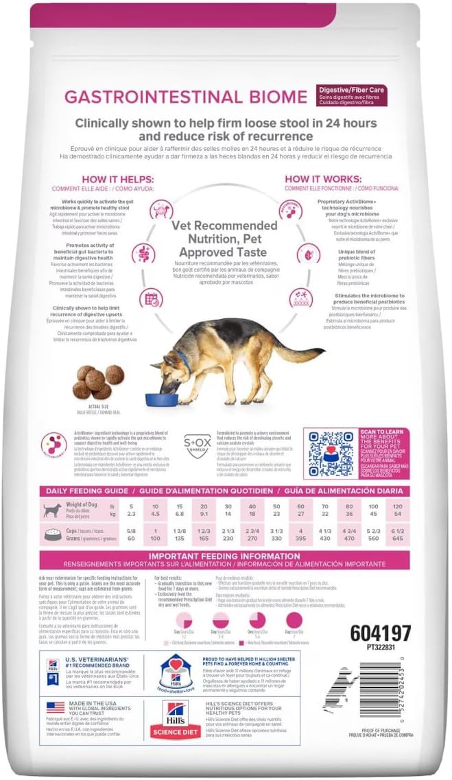 HILL'S Prescription Gastrointestinal Biome Alimento Seco para Perros Receta de Pollo