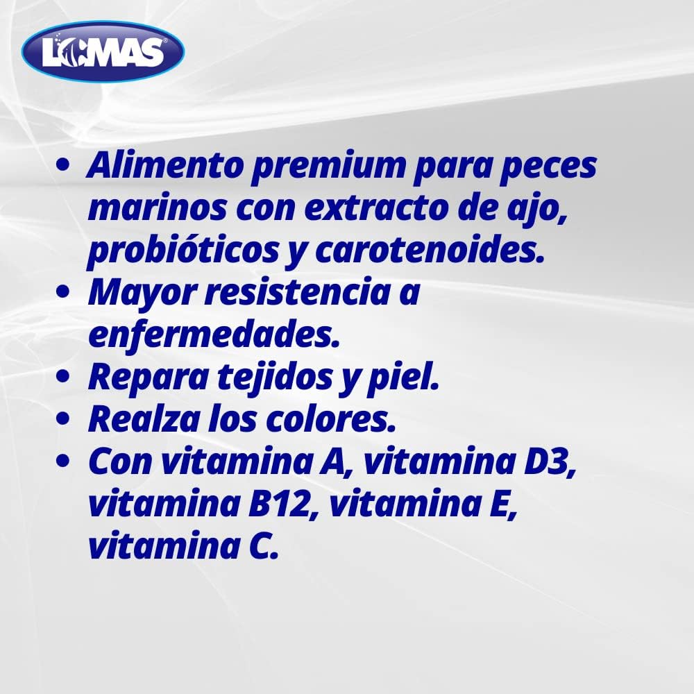 Lomas, Alimento Para Peces Marinos con Ajo