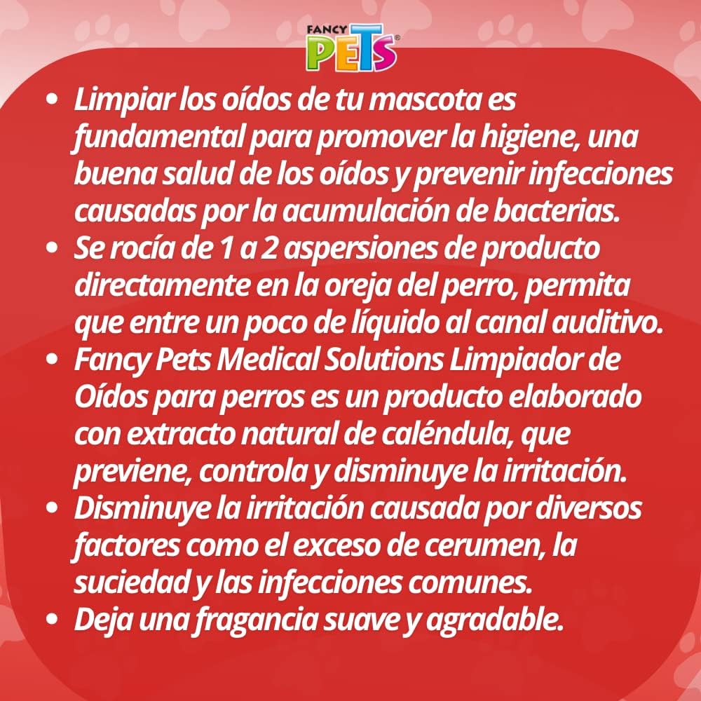 Fancy Pets Limpiador de Oídos para Perros con 125 mililítros - Petopia