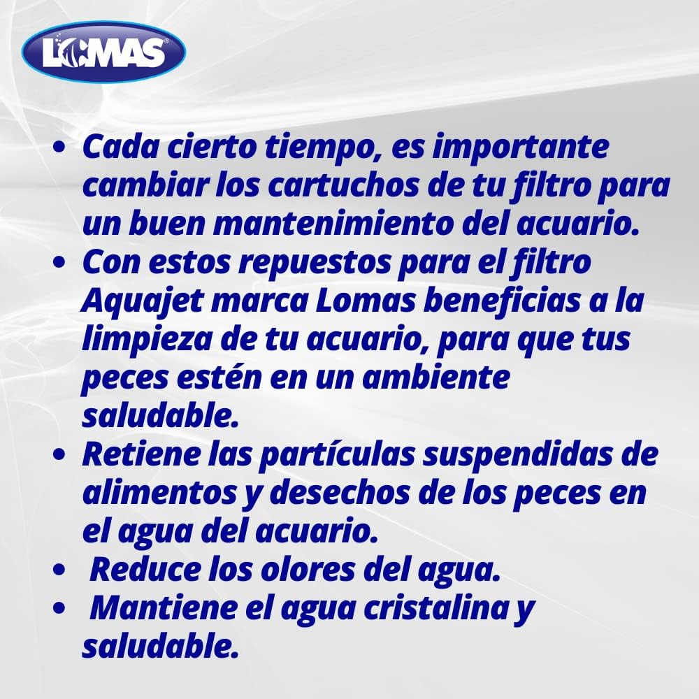 Repuesto Cartucho p/filtro Aquajet Slim, Lomas