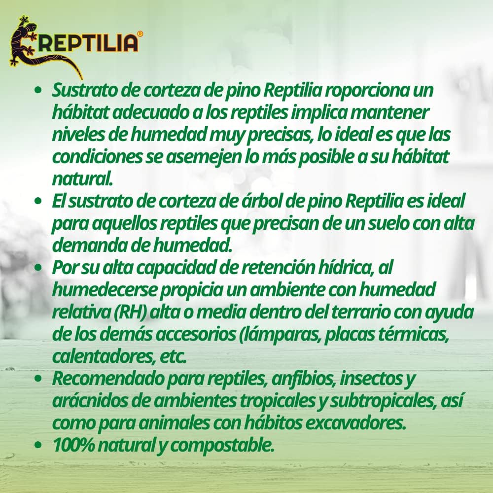 Red Kite Reptilia Sustrato de Corteza de Pino para Reptiles, Anfibios e Invertebrados Contiene 1.3 Kilos