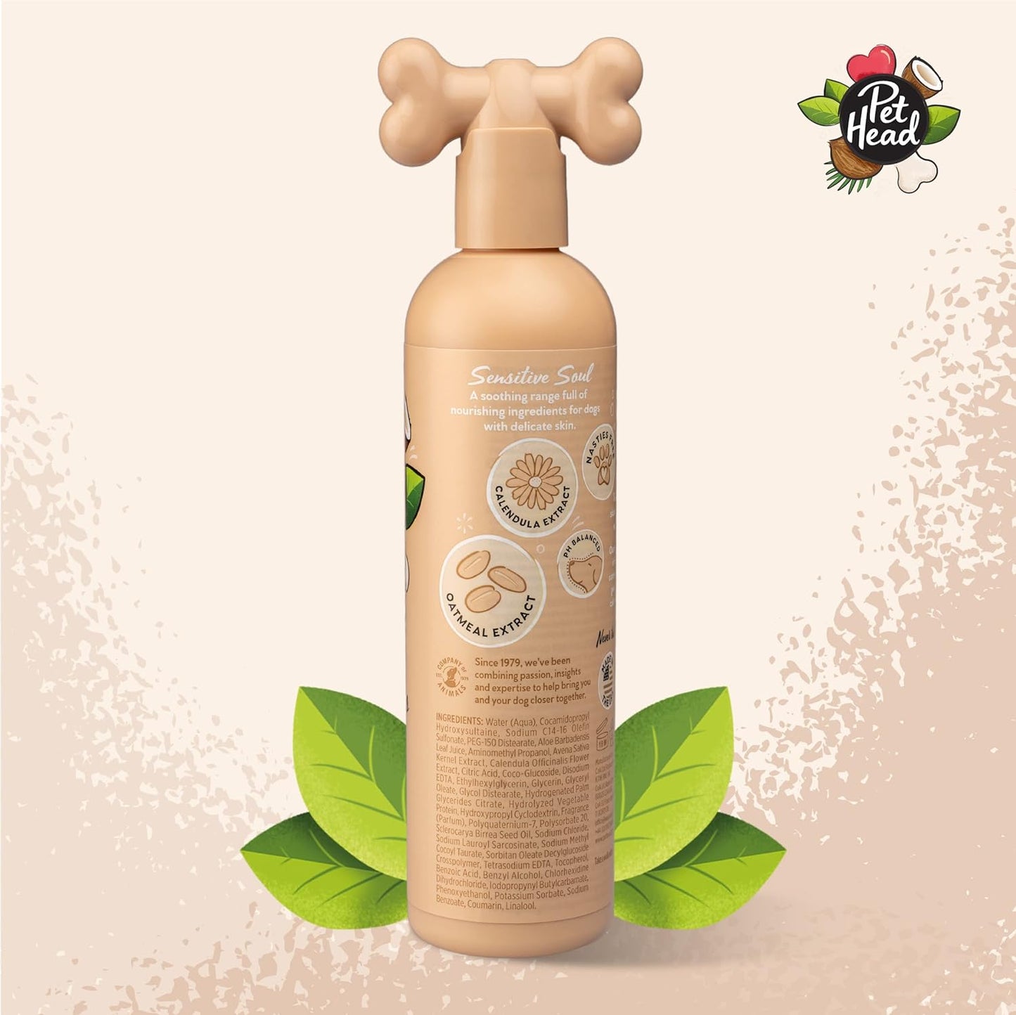 Pet Head, Shampoo Natural Sensitive Soul Perro Coco-Avena