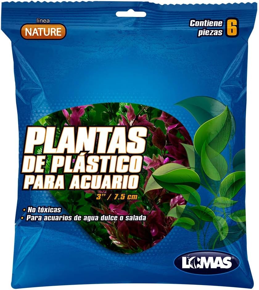 Lomas, Plantas de Plástico para Acuario (6 piezas)