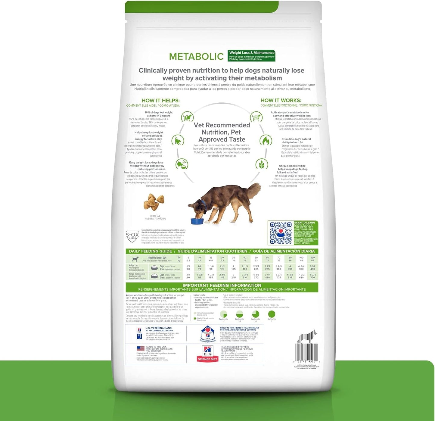 Hill's Prescription Diet Metabolic (Control de peso) Alimento Para Perro Receta de Pollo