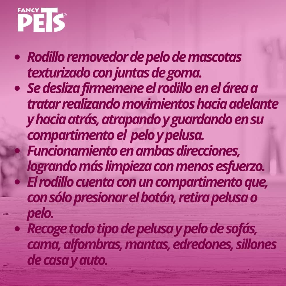 Fancy Pets Rodillo Removedor Quitapelos de Mascotas Perro o Gato para Telas y Tapicería - Petopia