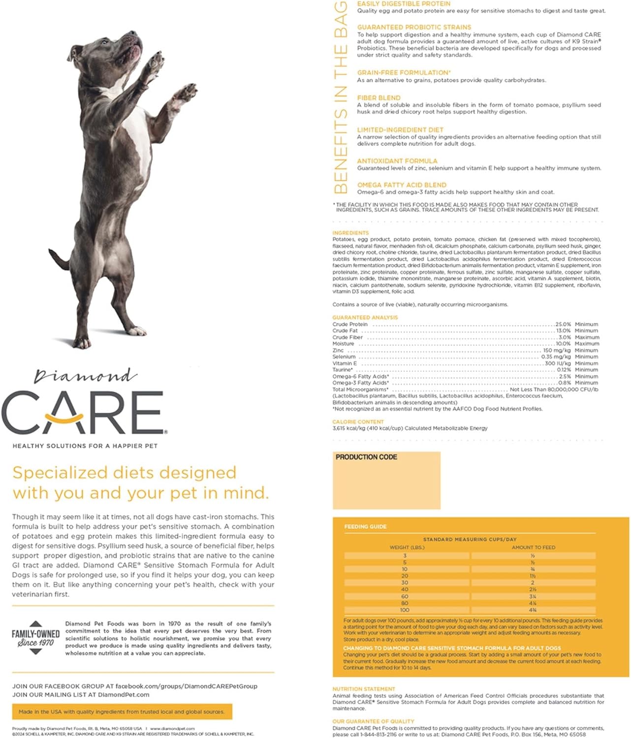 DIAMOND CARE-SENSITIVE STOMACH 3.63 Kg