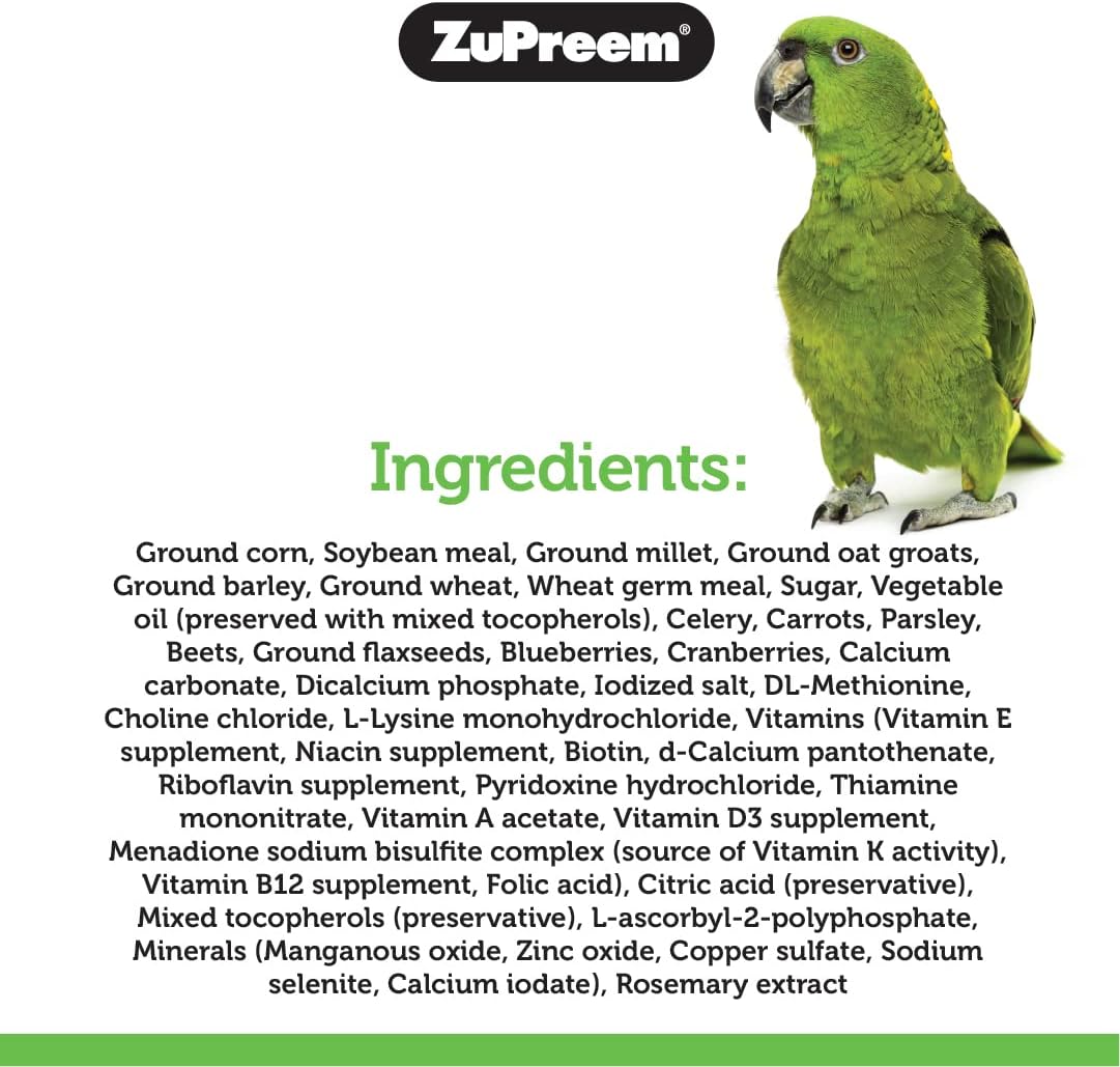 ZuPreem Alimento Sabor Natural Loros y Conuros