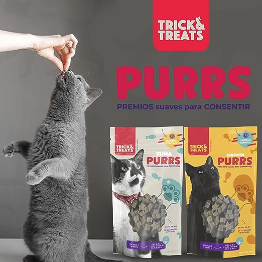 Premios Purrs de TRICK & TREATS Pollo Para Gatos 80 gr - Petopia