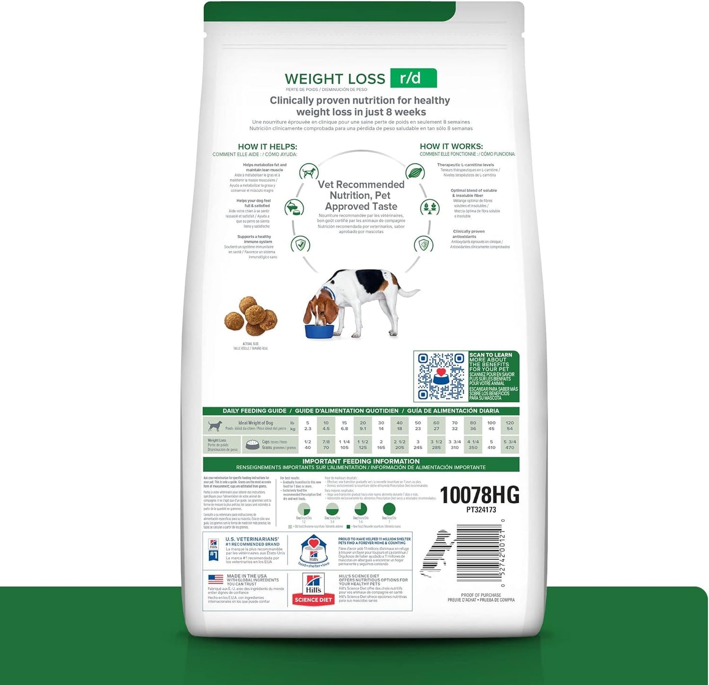 Hill's Prescription Diet r/d (Perdida de Peso) Alimento seco para Perros con Sabor a Pollo