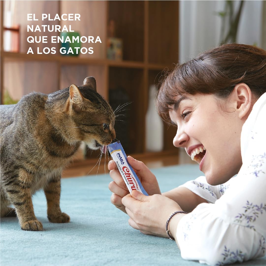 Inaba Churu Atún - Snack Premio Cremoso para Gatos 4 tubos de 14 grs