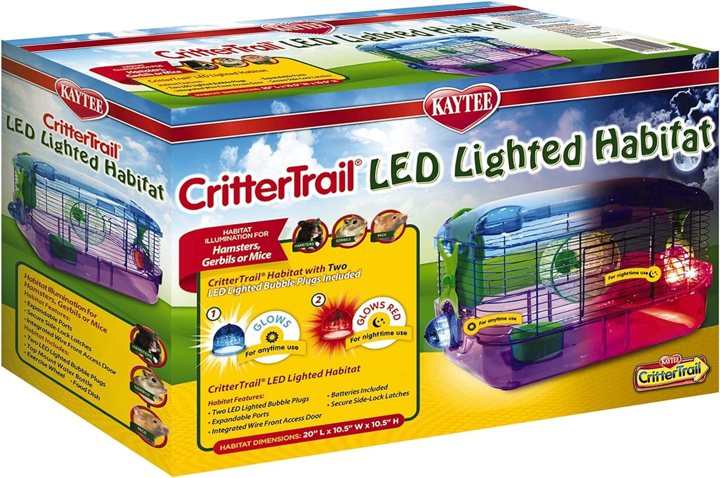 Kaytee Crittertrail Hábitat Para Hámster Iluminado por LED