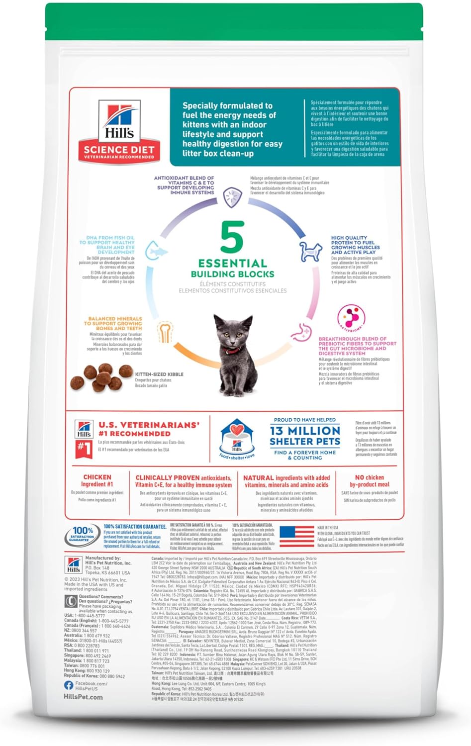Hill's Science Diet, Alimento para Gatito (Kitten) Indoor Croquetas