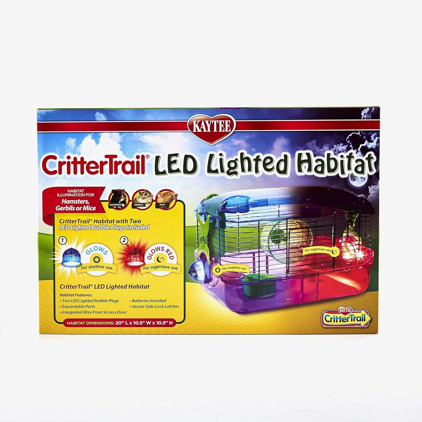 Kaytee Crittertrail Hábitat Para Hámster Iluminado por LED