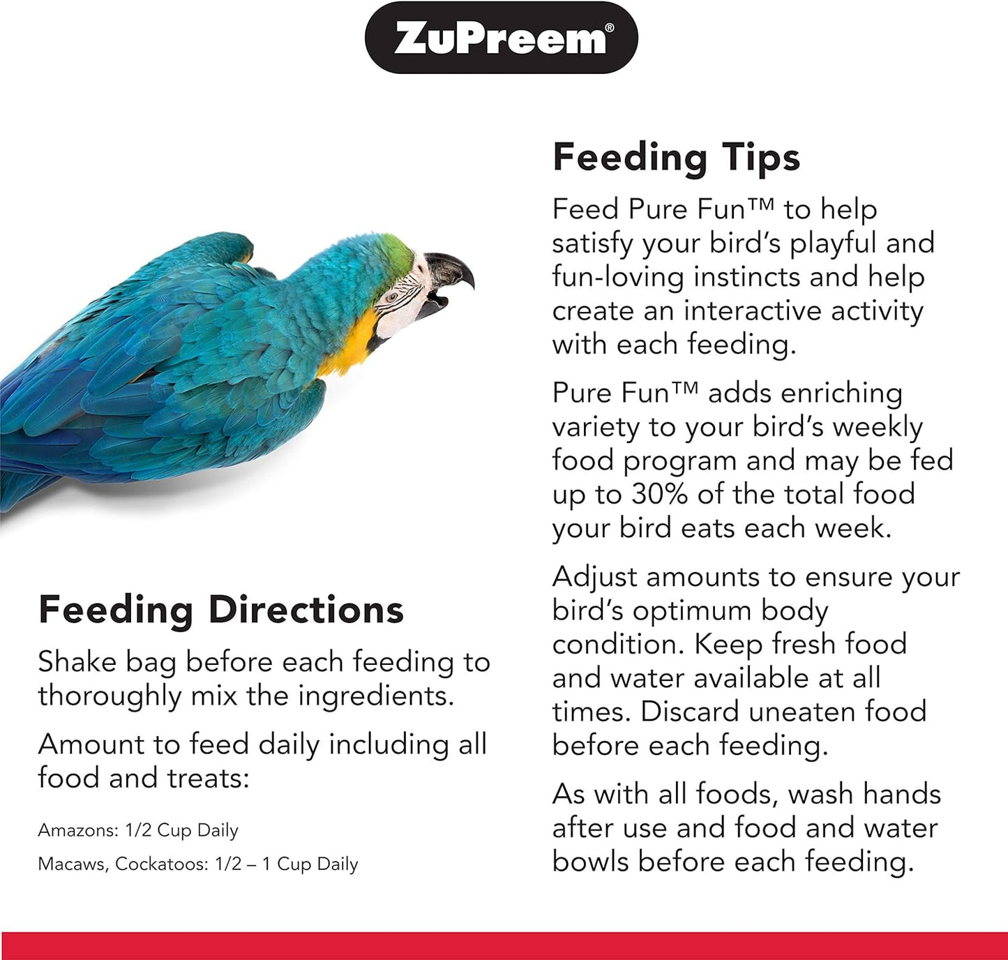 ZuPreem Alimento Pure Fun Grandes Loros 907 gr (2 lb)