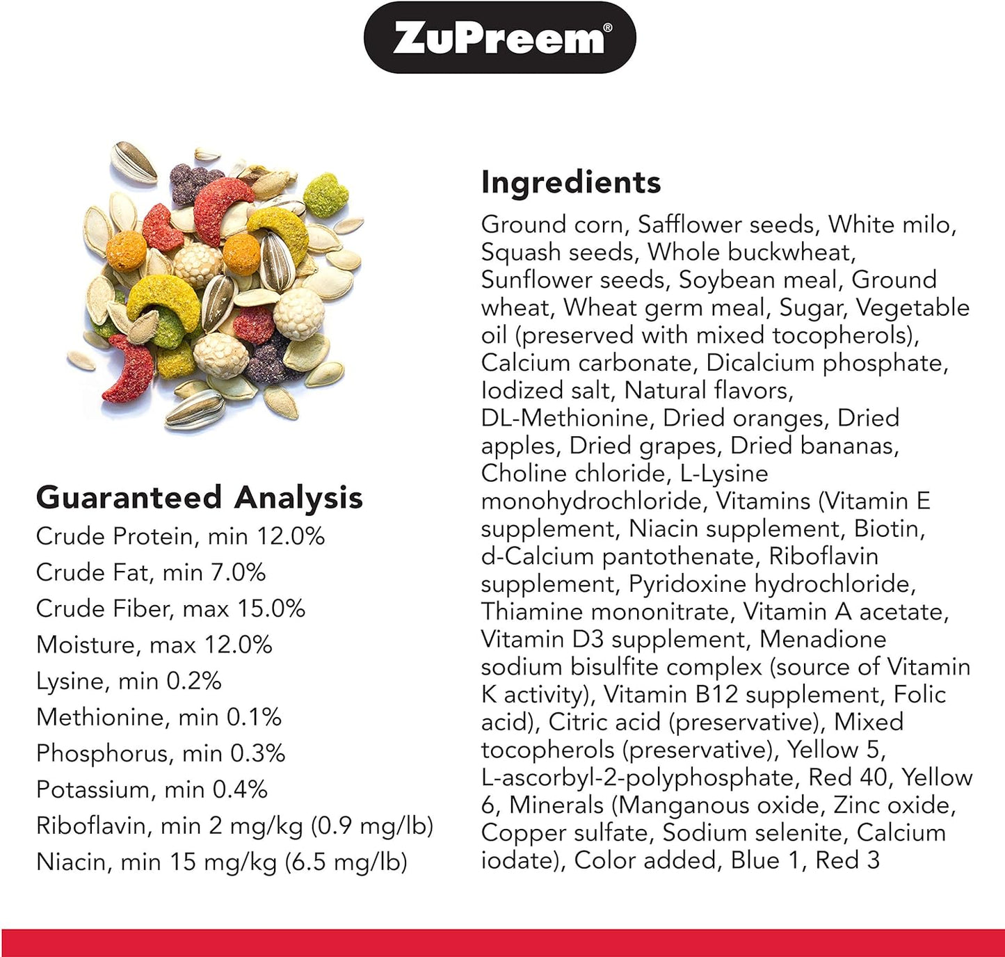 ZuPreem Sensible Seed Alimento para Pájaros Medianos 906 gr (2 lb)