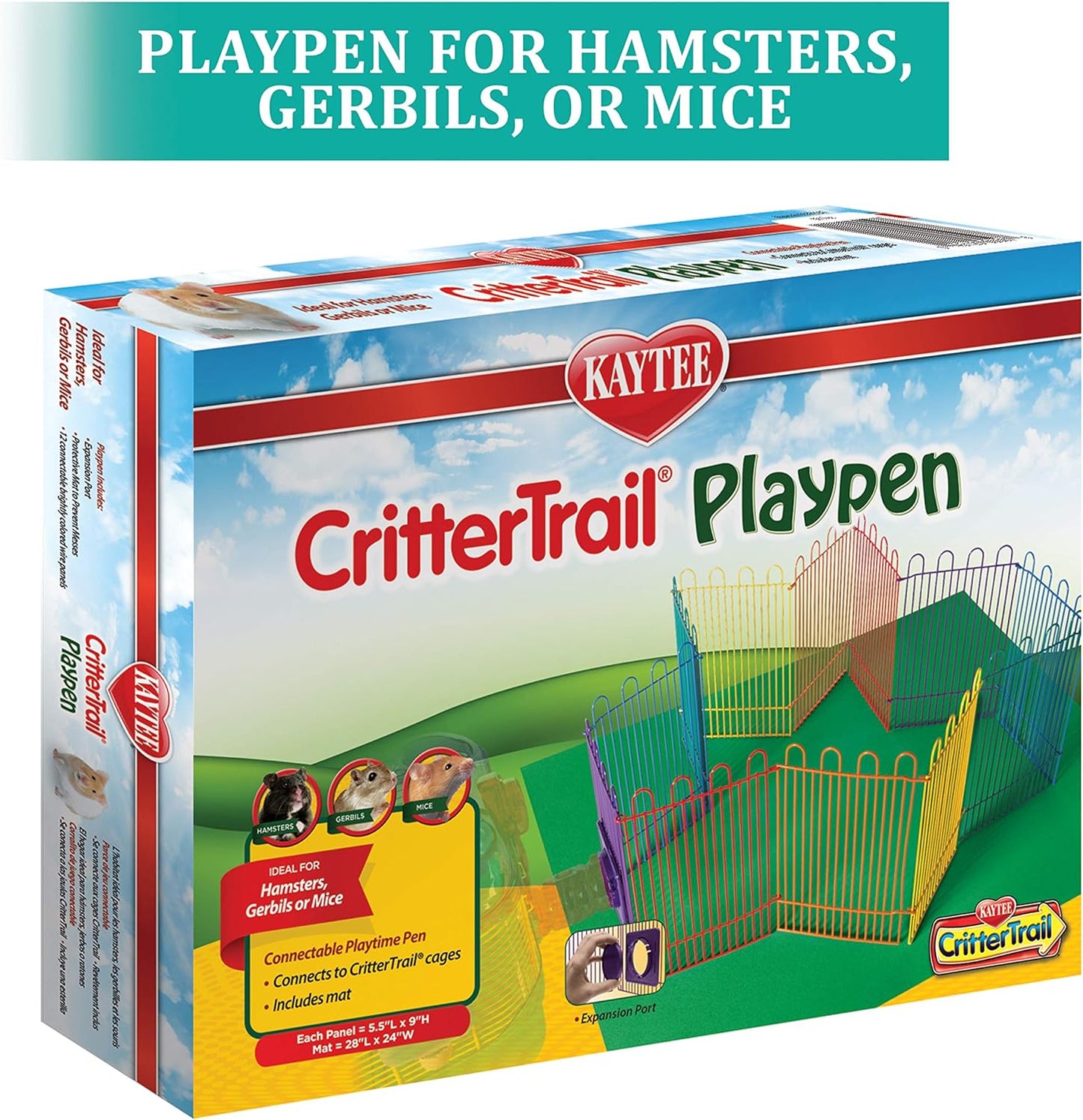 Kaytee Crittertrail Parque infantil con tapete