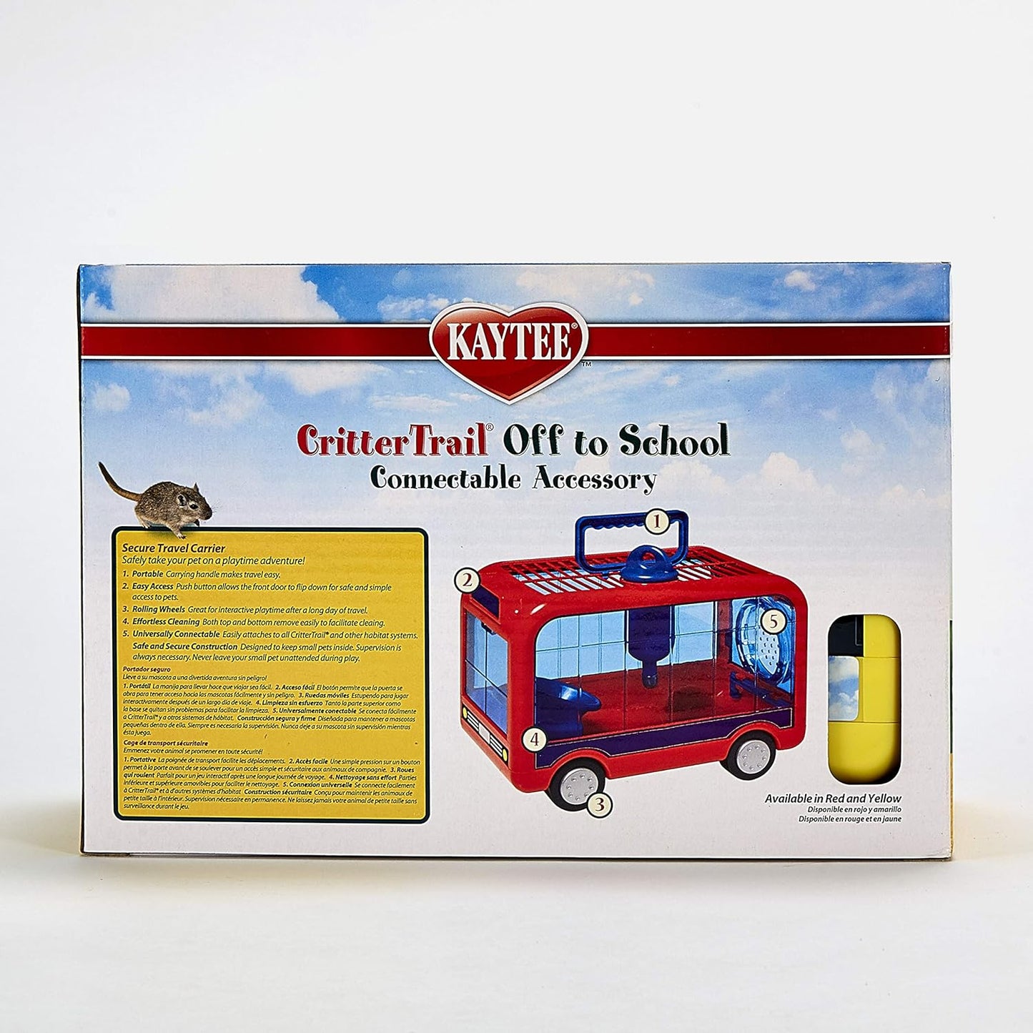 Kaytee CritterTrail Off to School Transportador Para Animales Pequeños (variedad de colores)