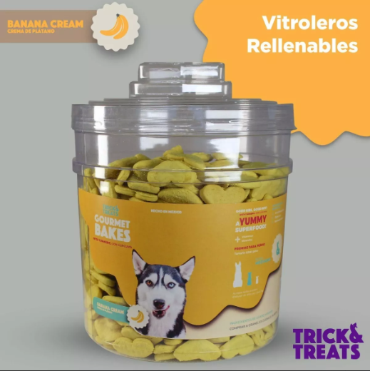 Bote Banana Cream (No incluye galletas) Contenedor Trick & Treats - Petopia