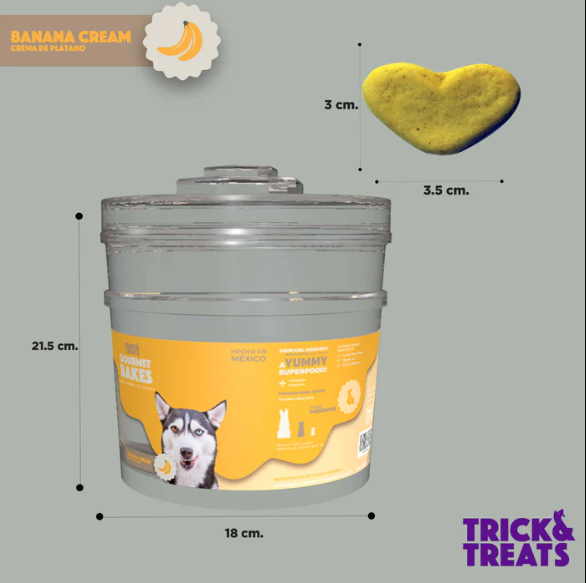 Bote Banana Cream (No incluye galletas) Contenedor Trick & Treats - Petopia