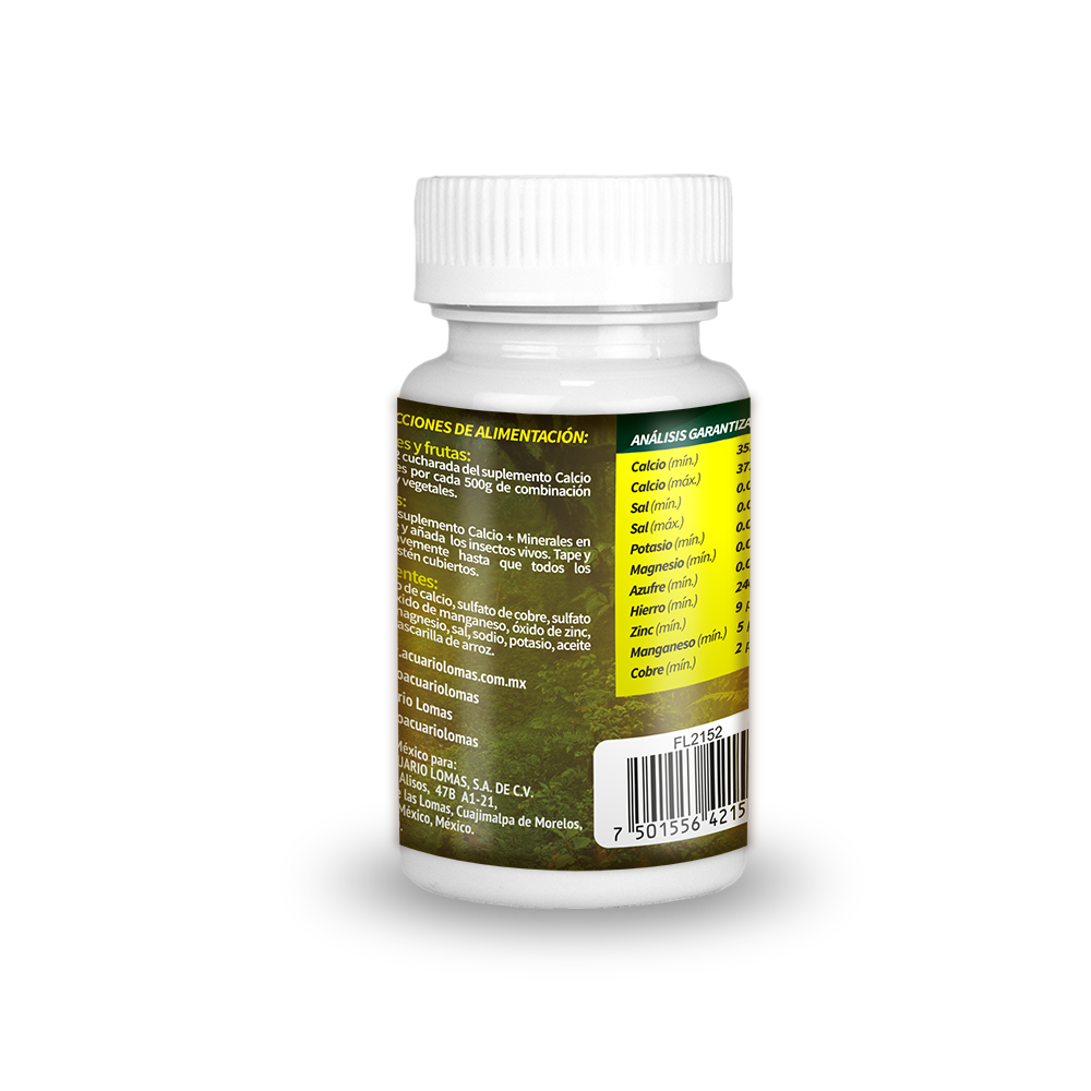Lomas, Suplemento de Calcio con Minerales para Reptiles 135 gr