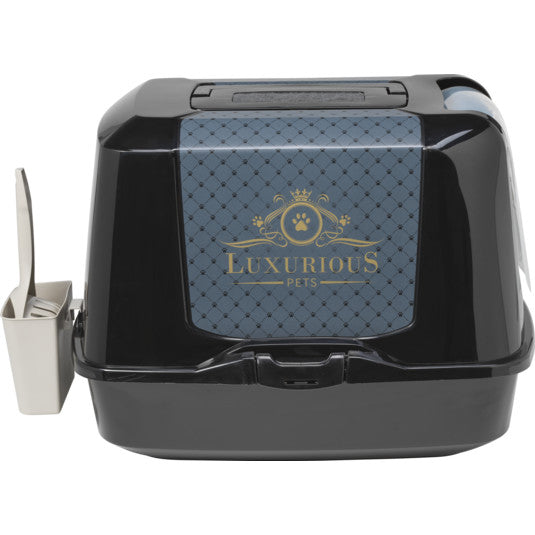 Moderna Products, Arenero para Gato Trendy Cat, Modelo Luxurious Pet Color Negro