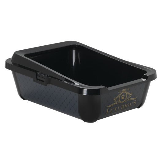 Moderna Products, Arenero para Gato - Hercules Luxurious Pet Negro Grande 50cm