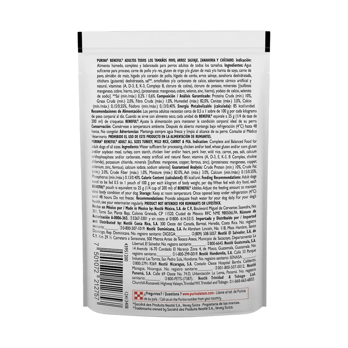 BENEFUL Original Adulto Pavo Arroz Salvaje Zan Guis 100 g