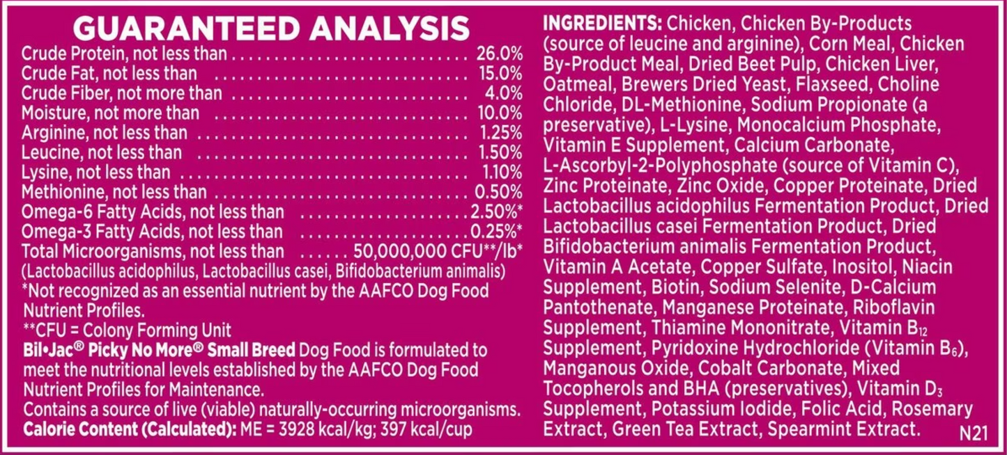 Bil-Jac Perro Picky No More Razas Pequeñas Higado