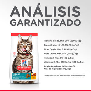 Hill's Science Diet, Alimento para Gato Adulto 7+ años Indoor, Seco (bulto)