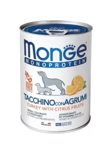 Monge-Pavo con citricos Grain Free 400 gr