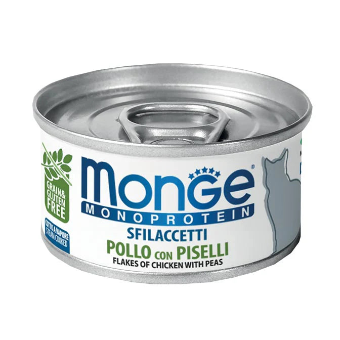 Monge-Pollo con guisantes gato Grain Free 80 gr